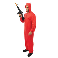 Costume de braqueur rouge, adulte — vue 2