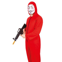 Costume de braqueur rouge, adulte — vue 4