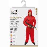 Costume de braqueur rouge, adulte — vue 5