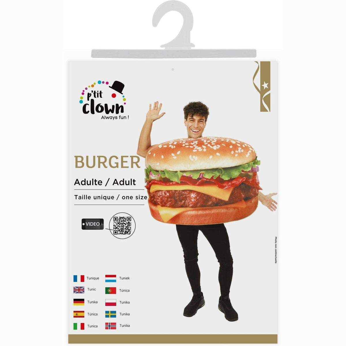 Costume de burger, adulte — vue 5