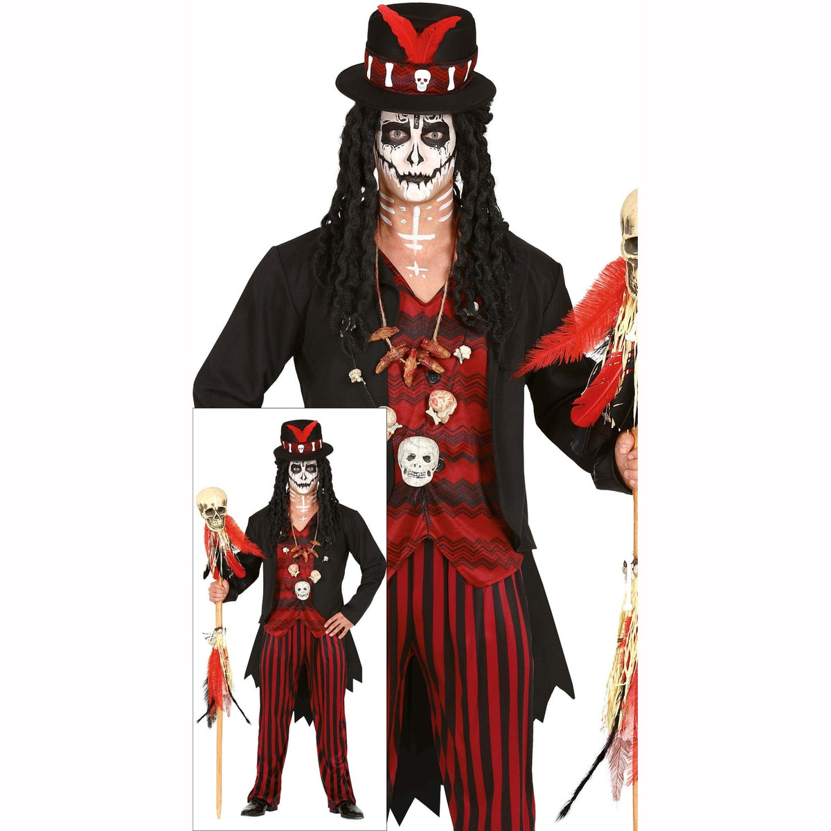 Costume de chaman vaudou, adulte