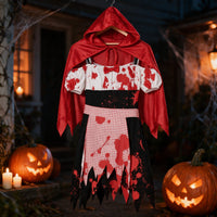 Costume de chaperon rouge ensanglanté zombie