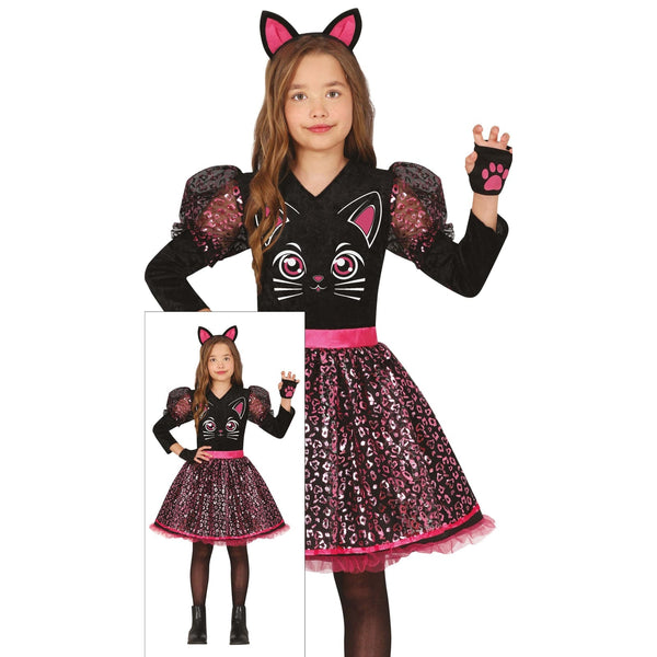 Costume de chat noir, fille