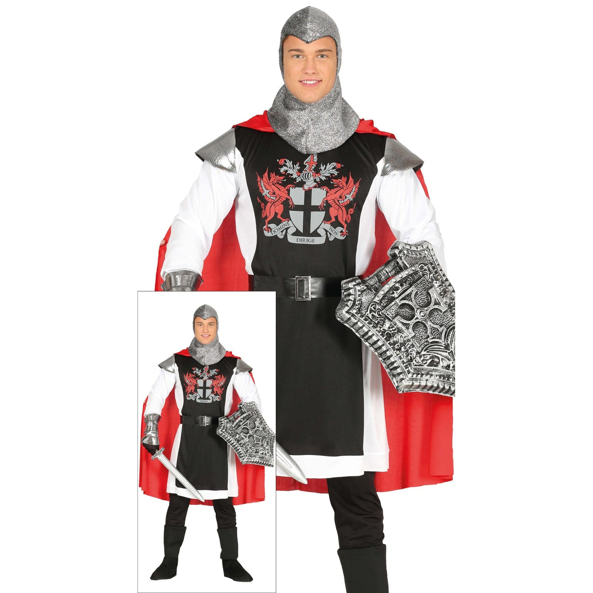 Costume de chevalier médiéval, adulte — vue 2