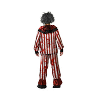 Costume de clown rayé rouge ensanglanté, homme — vue 3