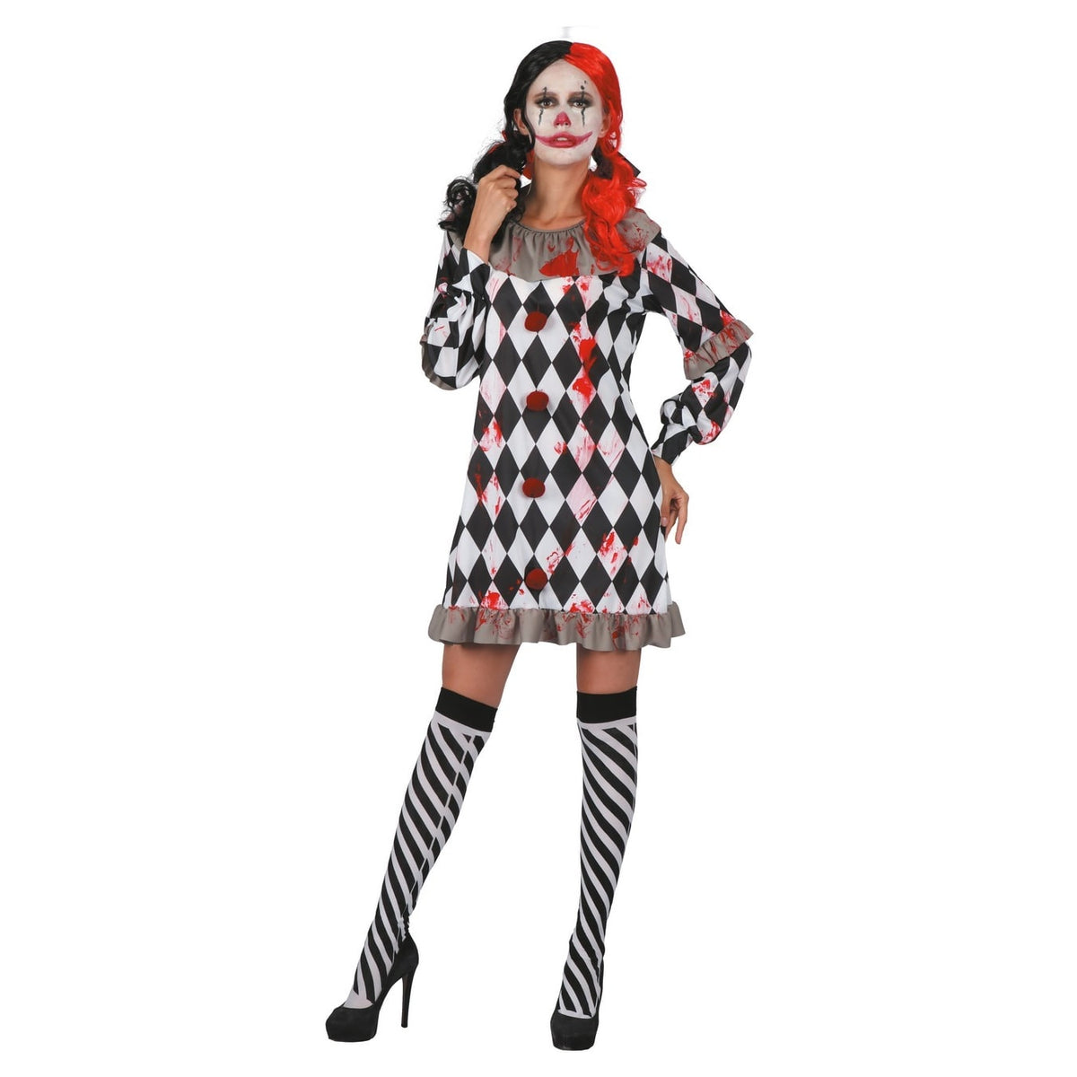 Costume de clown terrifiant, femme