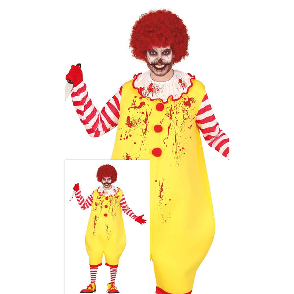 Costume de clown tueur jaune, adulte
