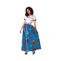 Costume de Colombienne à jupe fleurie, femme