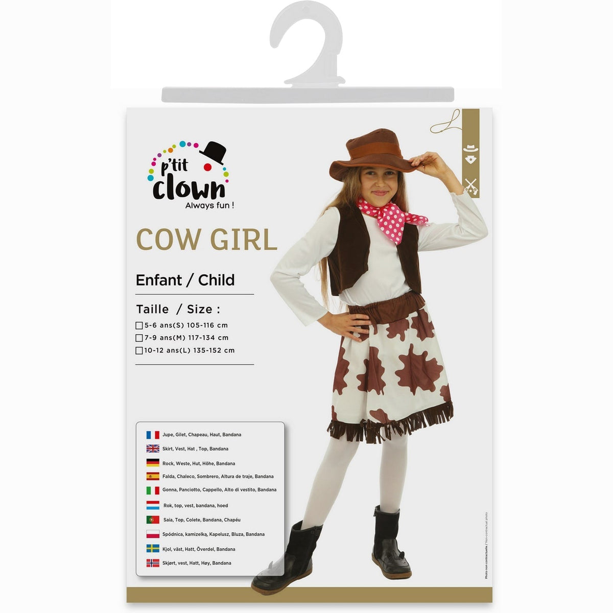 Costume de cowgirl, fille — vue 4