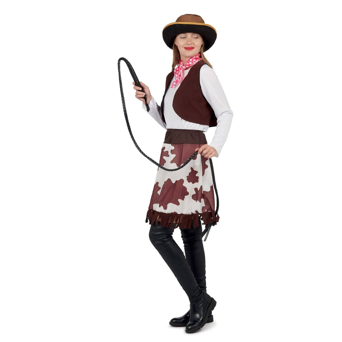 Costume de cowgirl à gilet vache, femme — vue 2