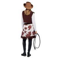 Costume de cowgirl à gilet vache, femme — vue 3