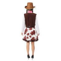 Costume de cowgirl à gilet vache, femme — vue 4