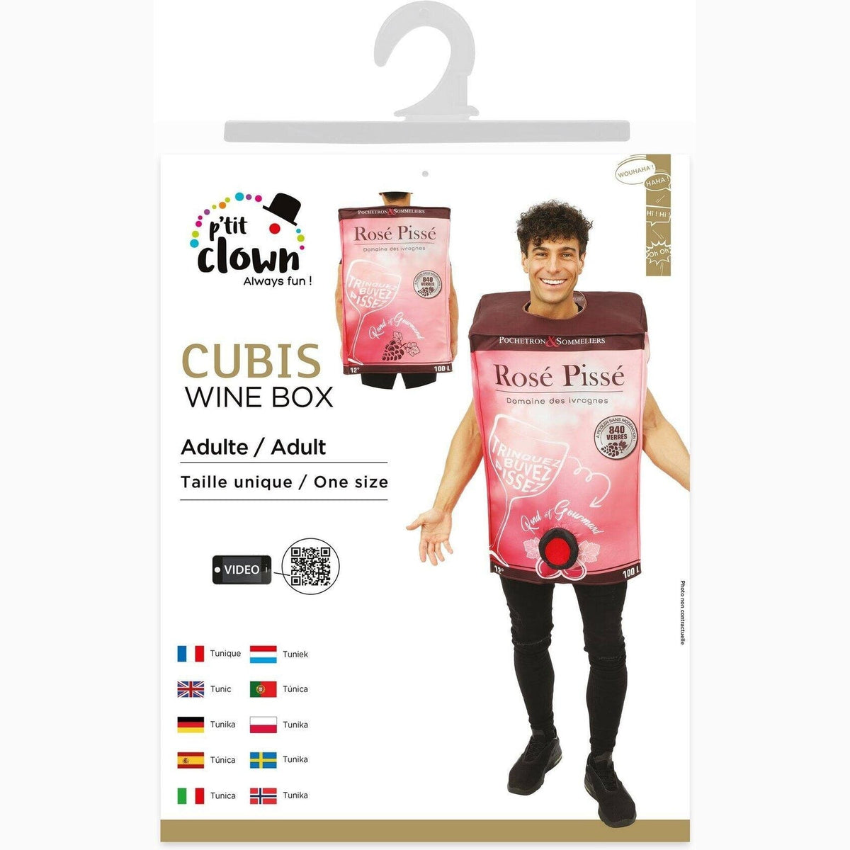 Costume de cubi de rosé, adulte — vue 5
