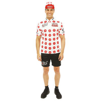 Costume de cycliste à maillot à pois, adulte