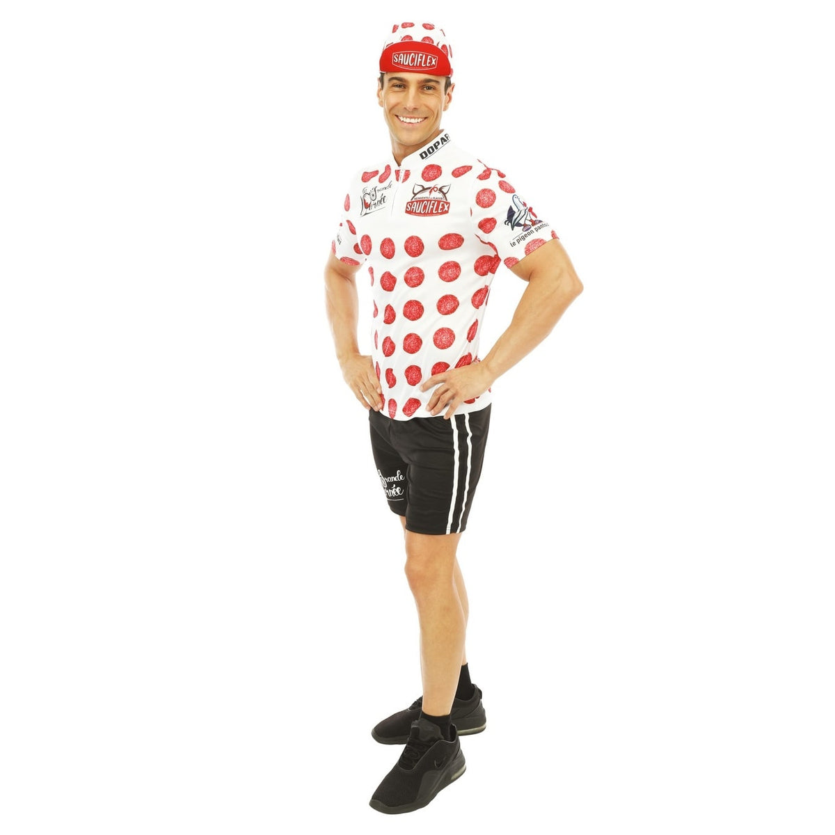 Costume de cycliste à maillot à pois, adulte — vue 2