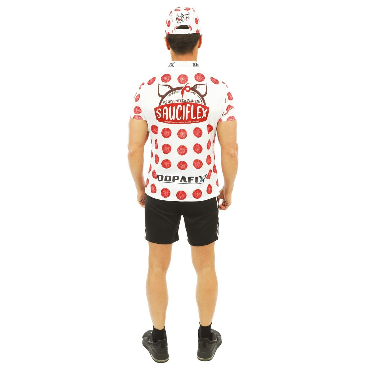Costume de cycliste à maillot à pois, adulte — vue 3