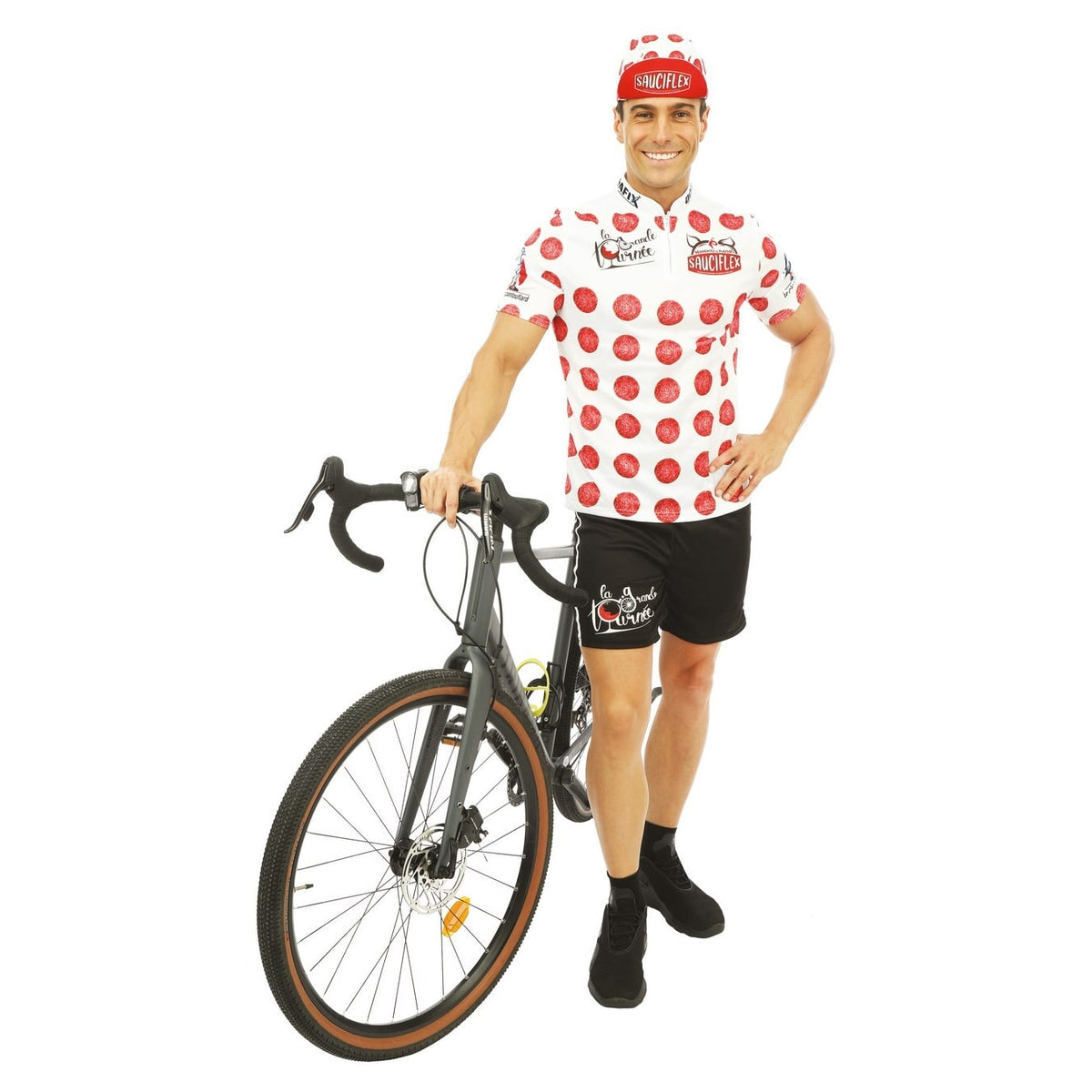 Costume de cycliste à maillot à pois, adulte — vue 4