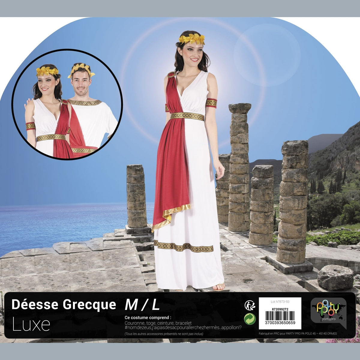 Costume de déesse grecque luxe, adulte — vue 2