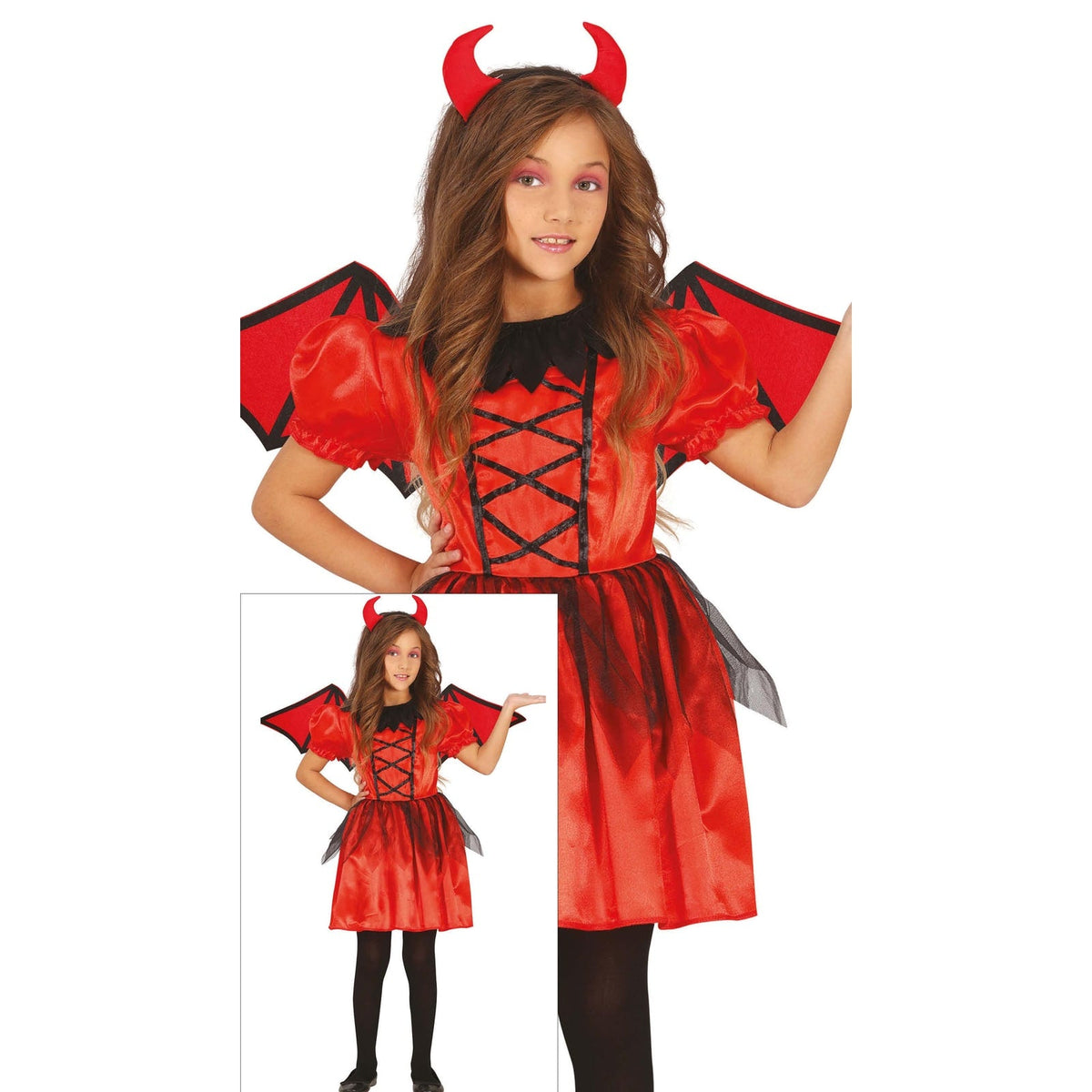 Costume de diablesse rouge, fille