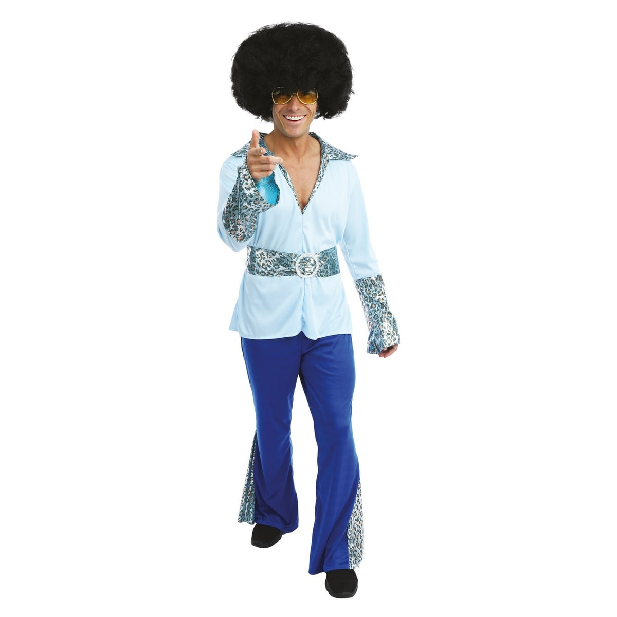 Costume disco bleu, homme
