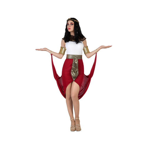 Costume d'Égyptienne à cape rouge, femme