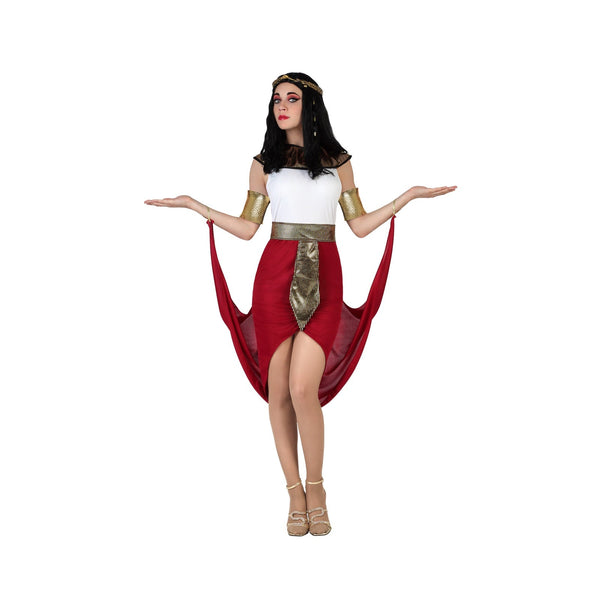 Costume d'Égyptienne à cape rouge, femme