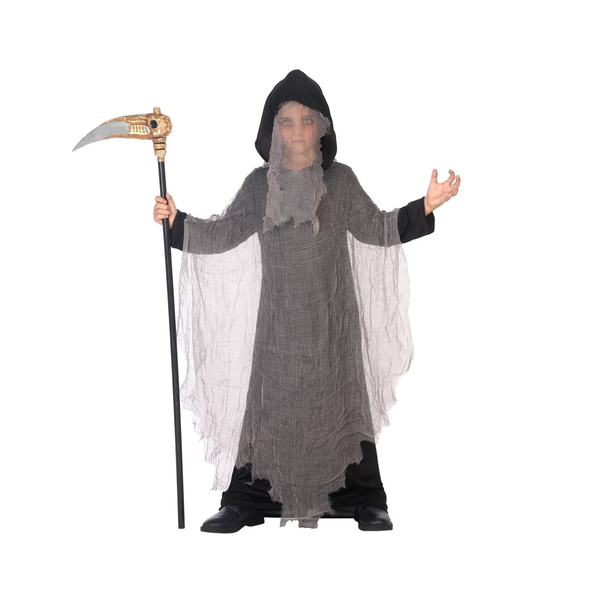 Costume de fantôme voilé à capuche, enfant