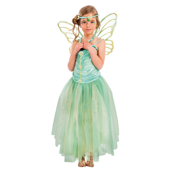 Costume de fée Danaé verte, fille