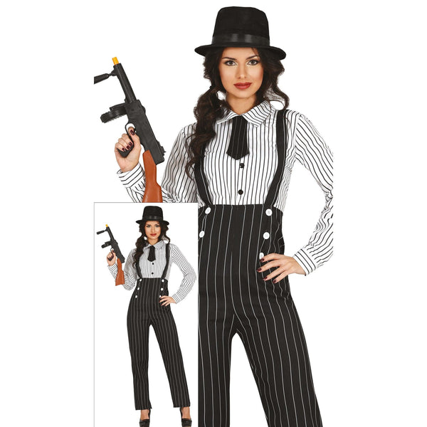 Costume de gangster à rayures, femme