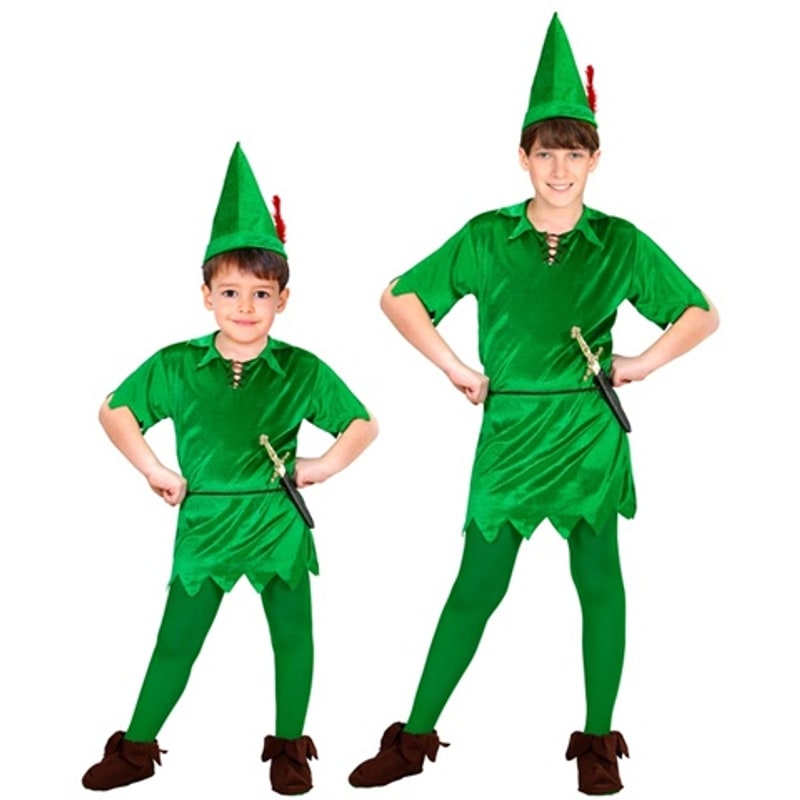 Costume de garçon de la forêt, tunique verte