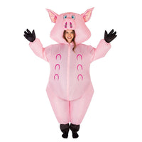 Costume gonflable cochon rose, adulte