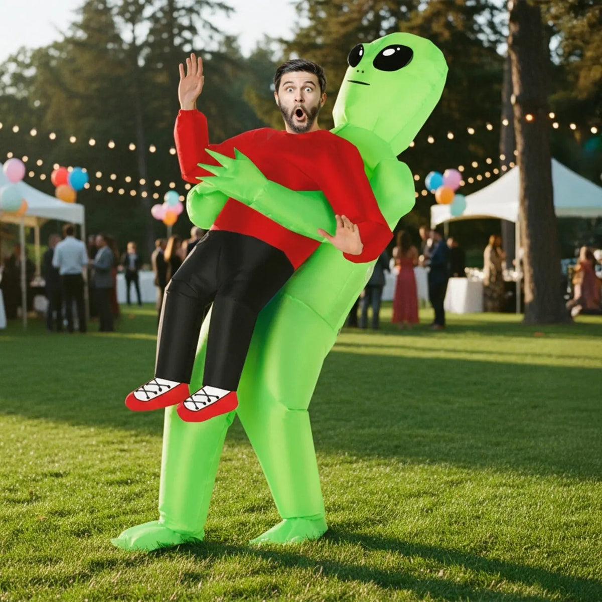 Costume gonflable enlevé par un extraterrestre, adulte — vue 2