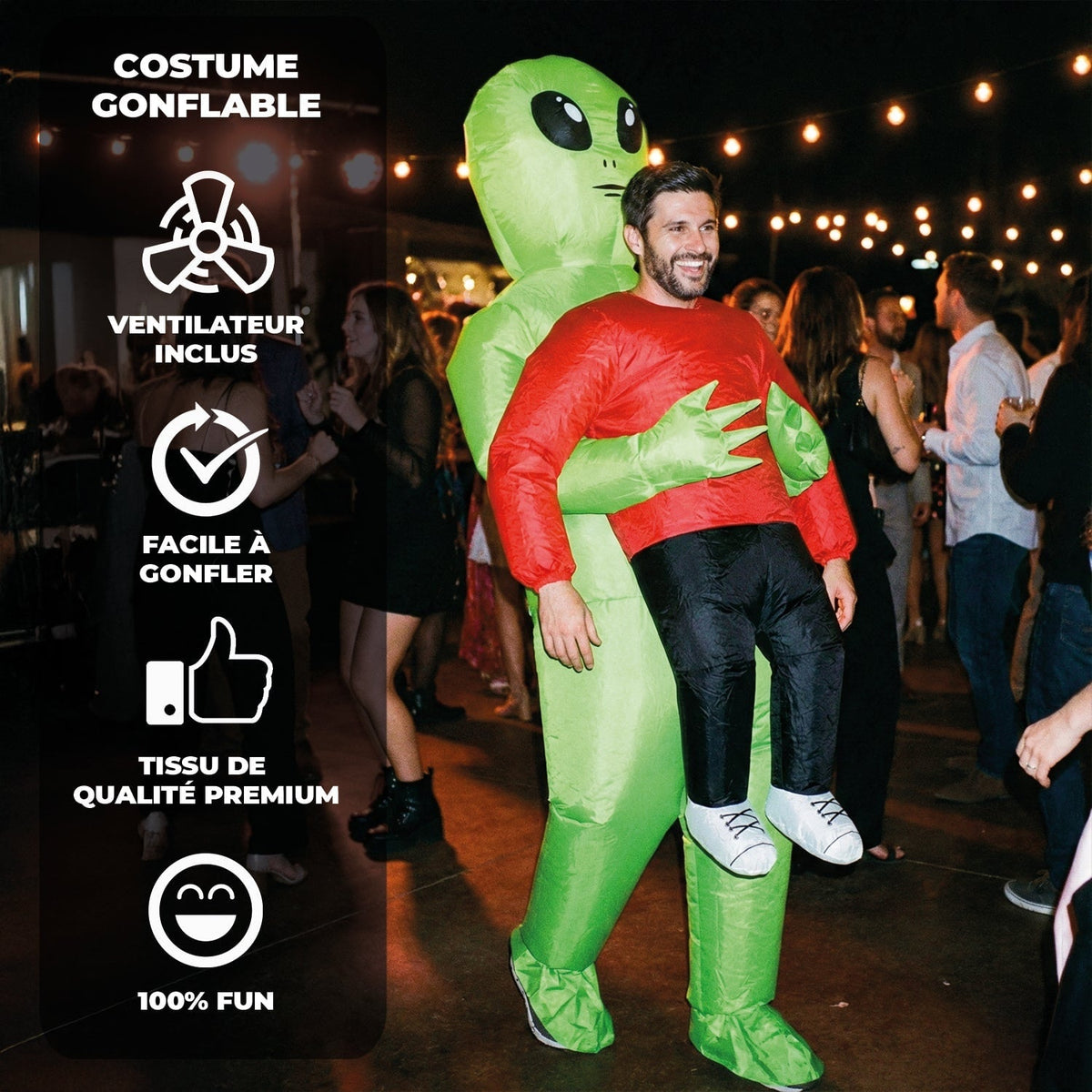 Costume gonflable enlevé par un extraterrestre, adulte — vue 3