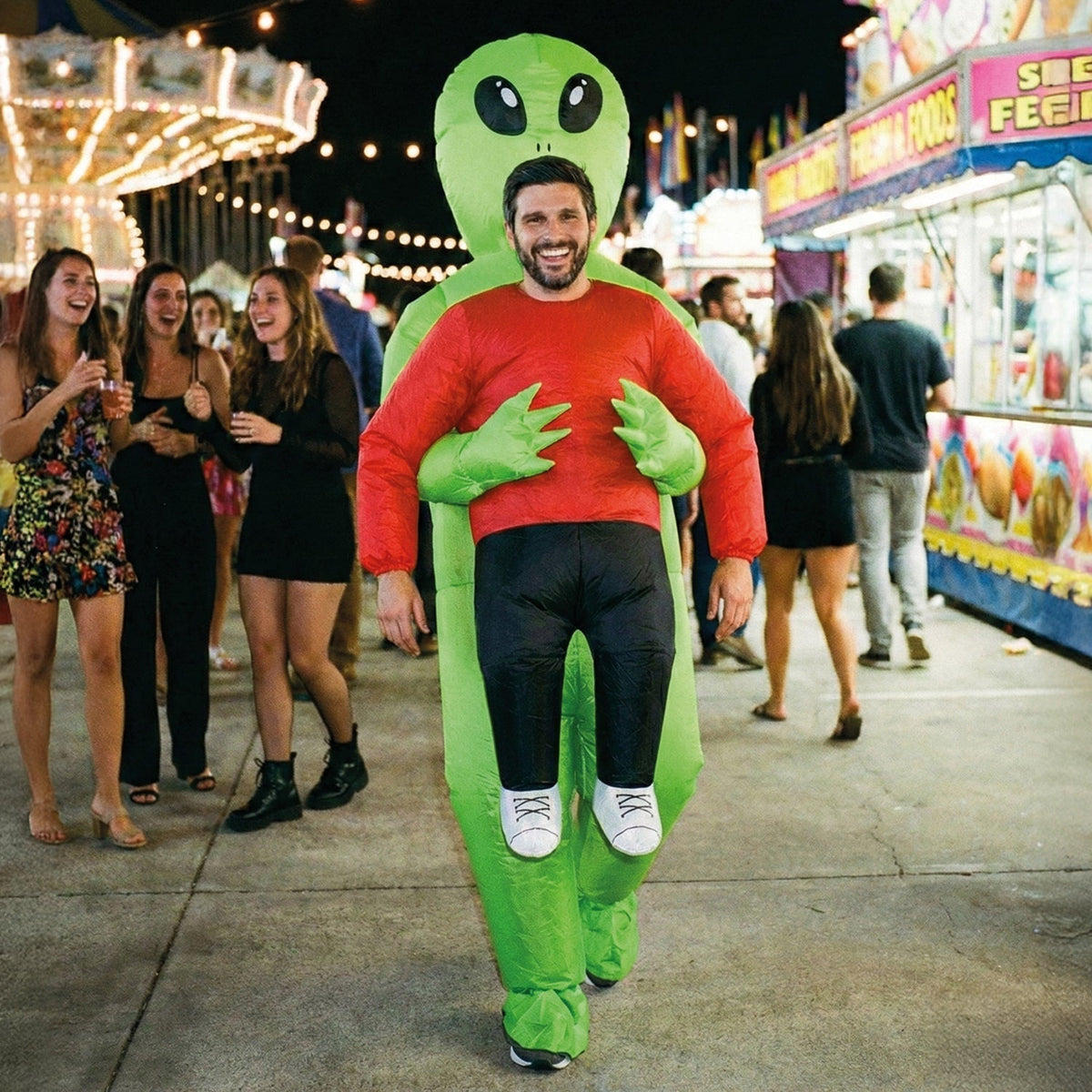 Costume gonflable enlevé par un extraterrestre, adulte — vue 4