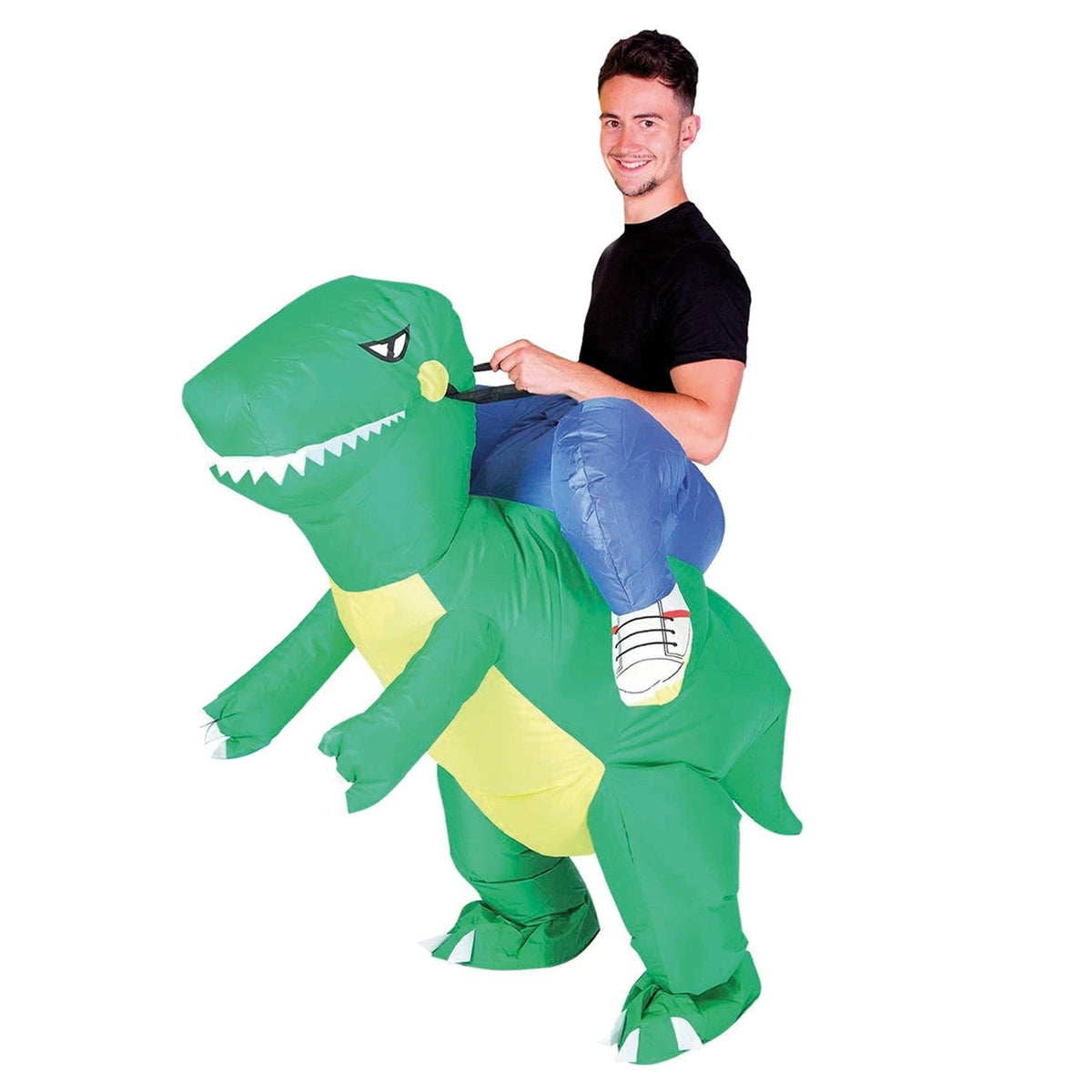 Costume gonflable chevaucheur de raptor, adulte
