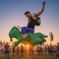 Costume gonflable chevaucheur de raptor, adulte — vue 4