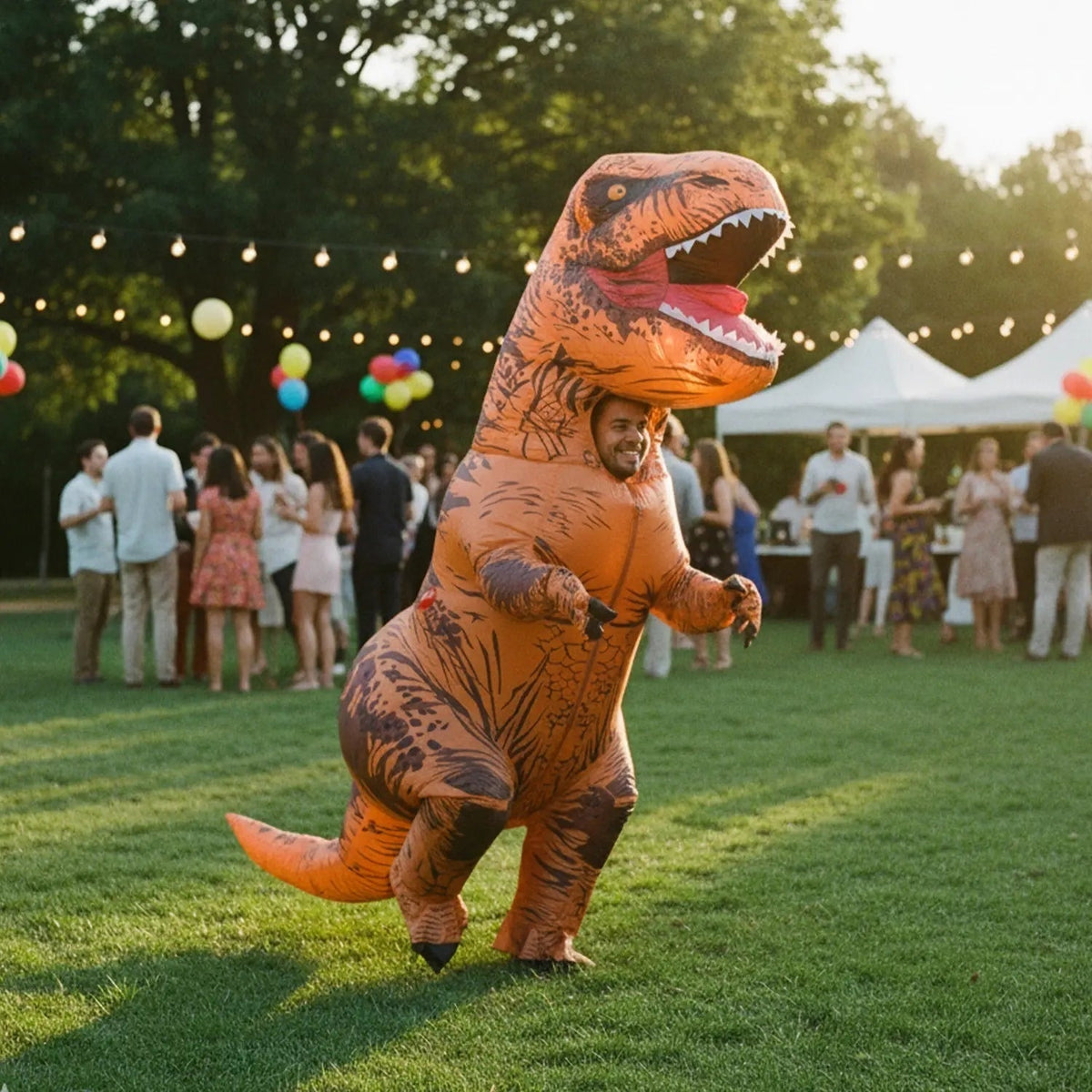 Costume gonflable T-Rex XXL, adulte — vue 2