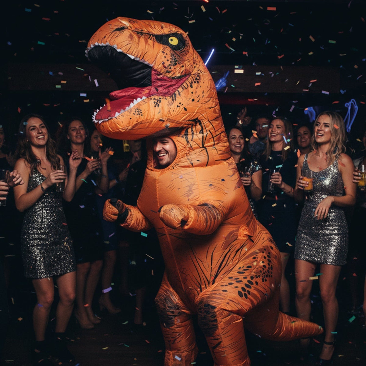 Costume gonflable T-Rex XXL, adulte — vue 4