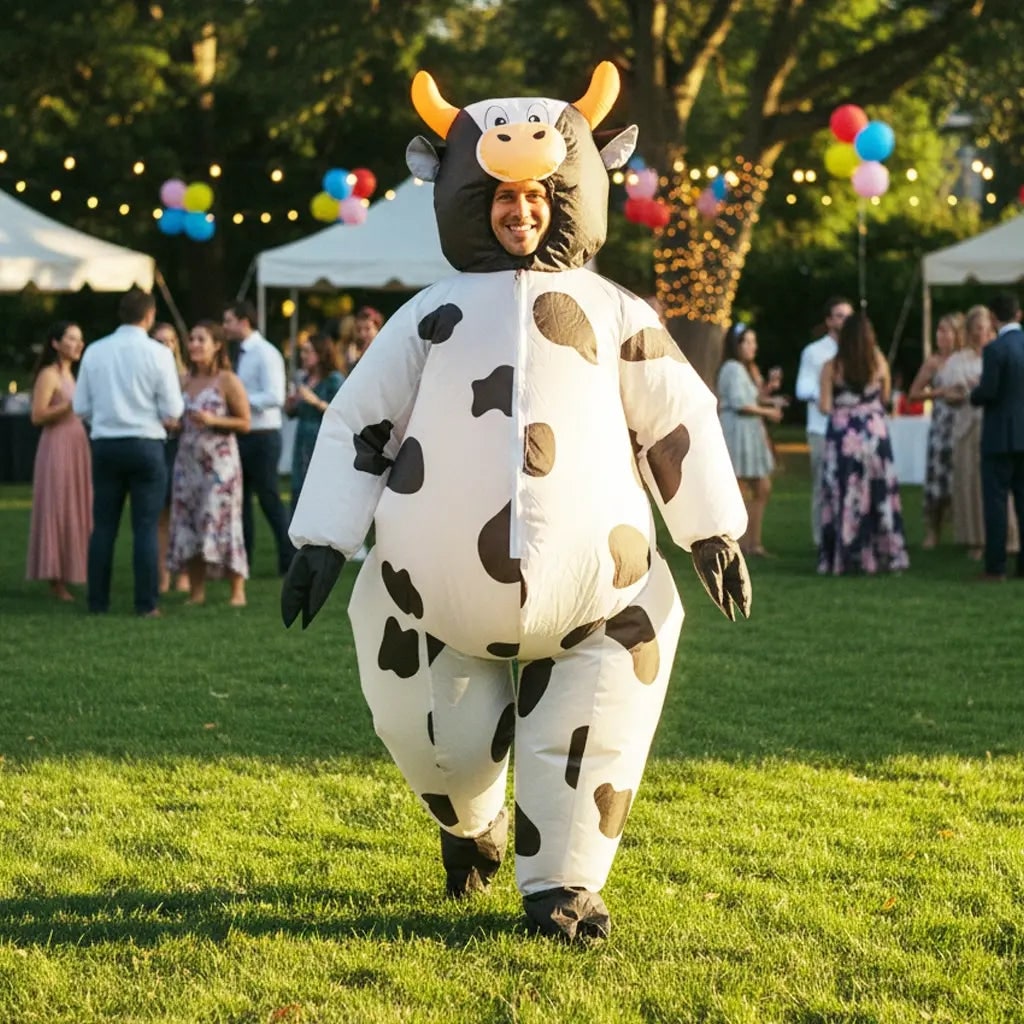 Costume gonflable vache, adulte — vue 2