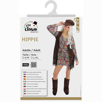 Costume de hippie, robe à fleurs et gilet, femme — vue 4