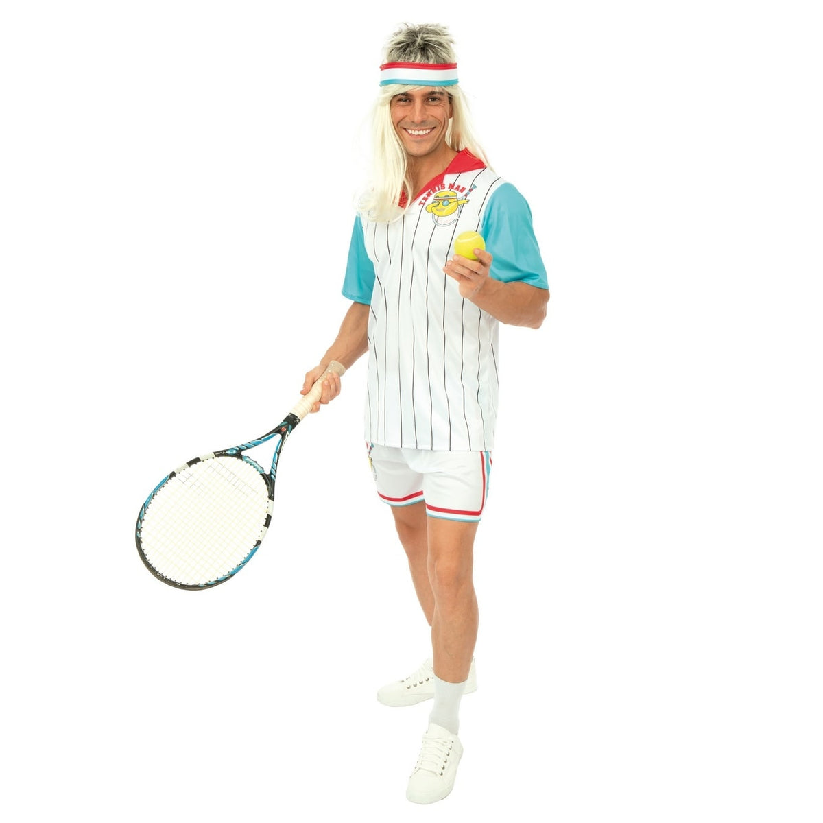 Costume de joueur de tennis rétro, adulte — vue 2