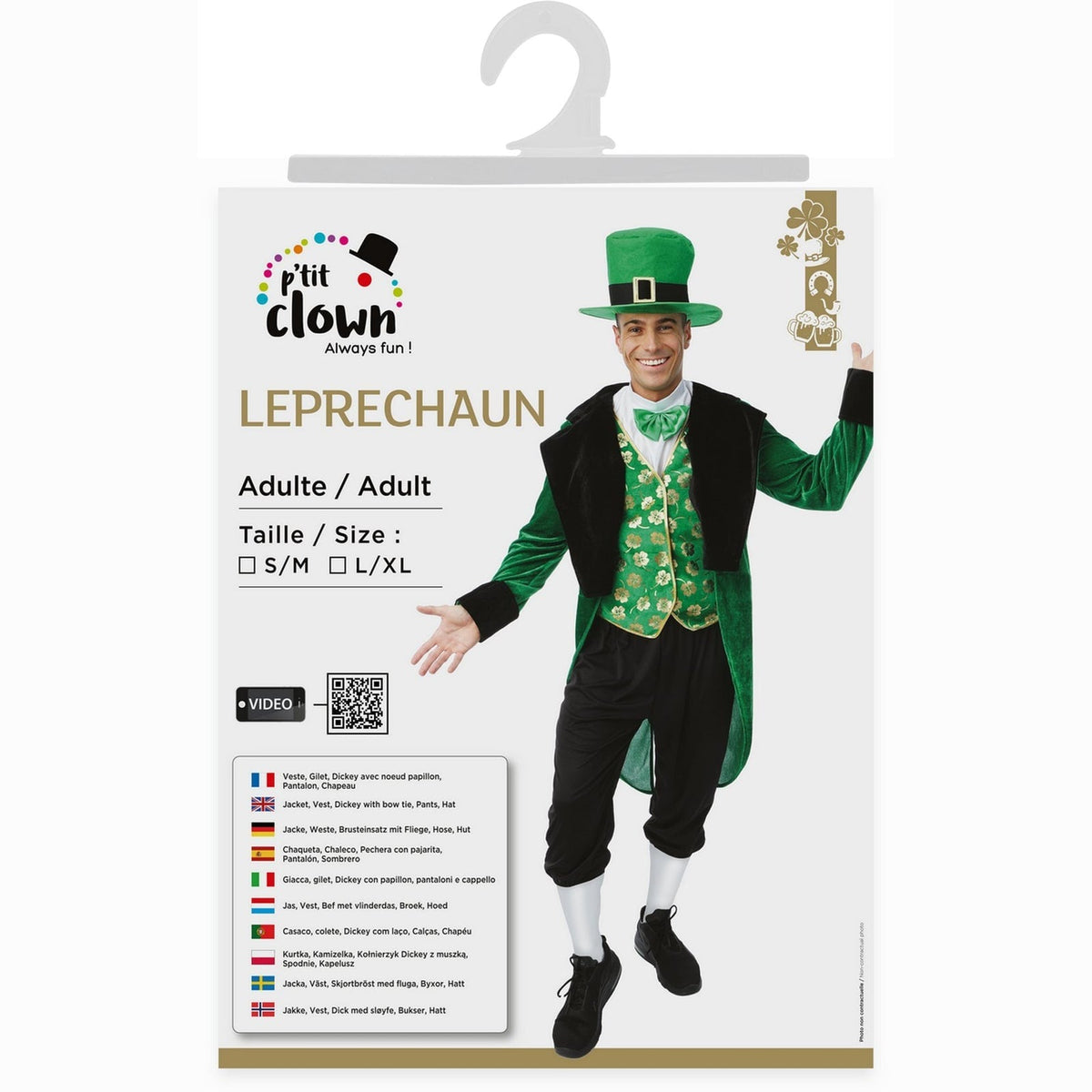 Costume de leprechaun de la Saint-Patrick, adulte — vue 5