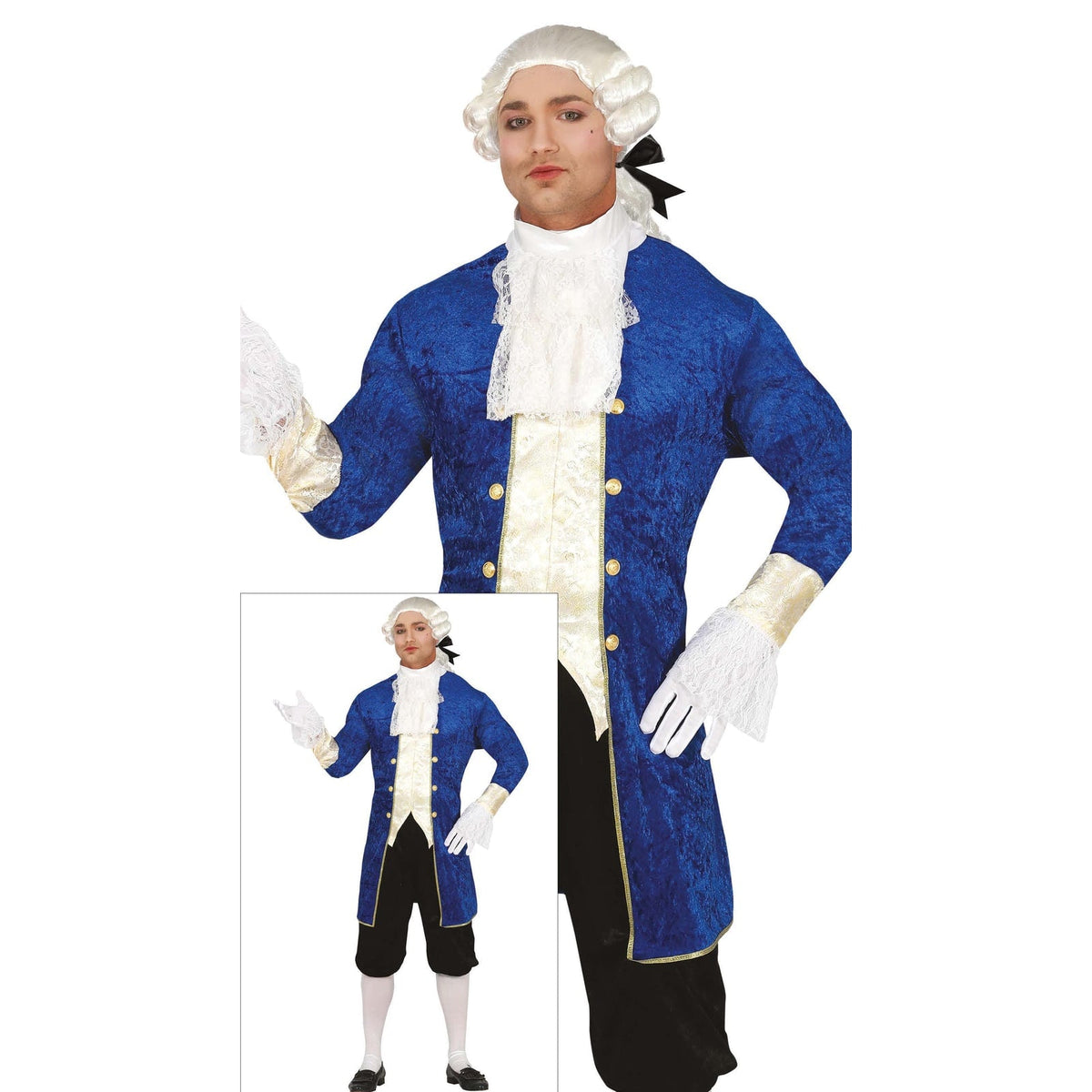 Costume de marquis bleu, adulte