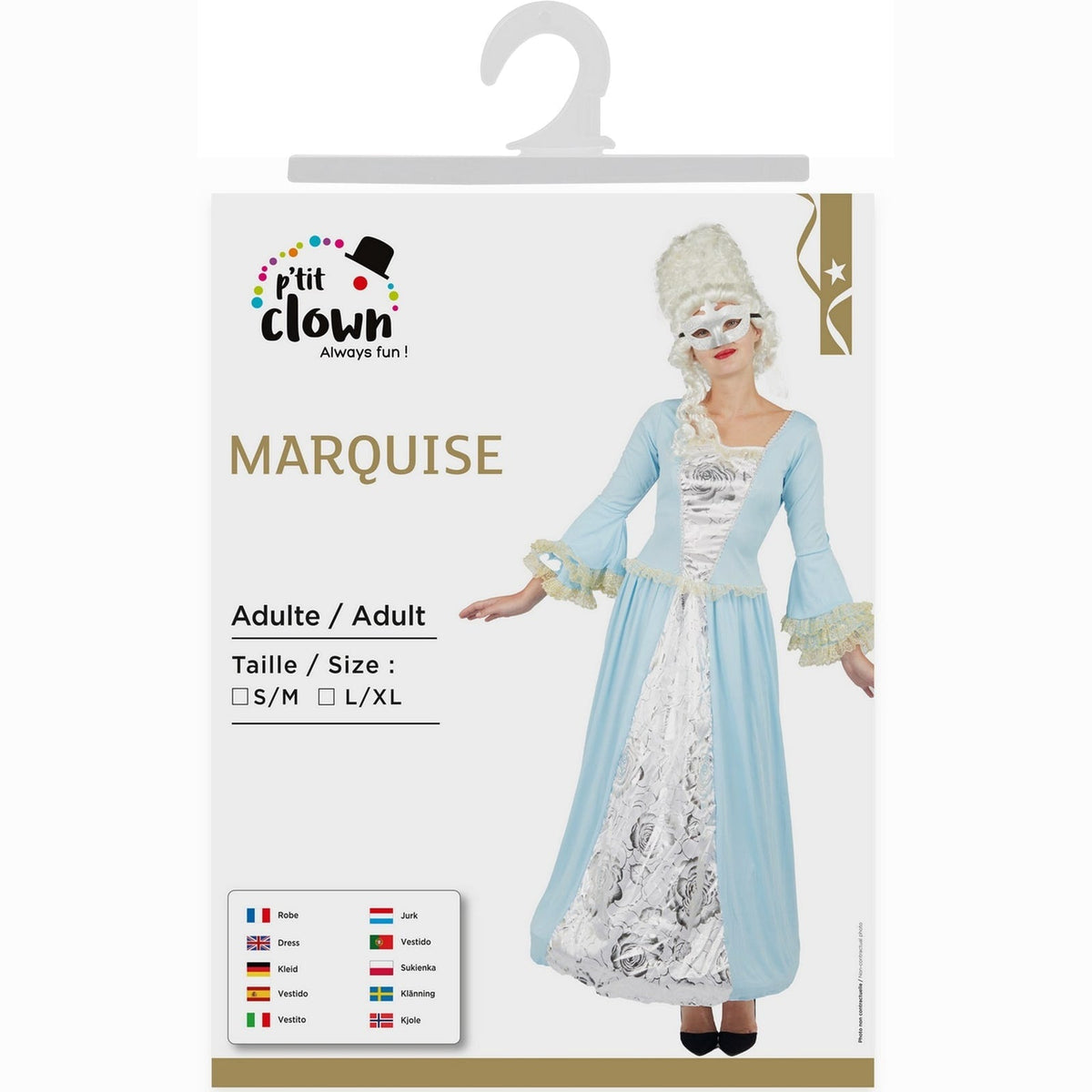 Costume de marquise bleue, adulte — vue 4