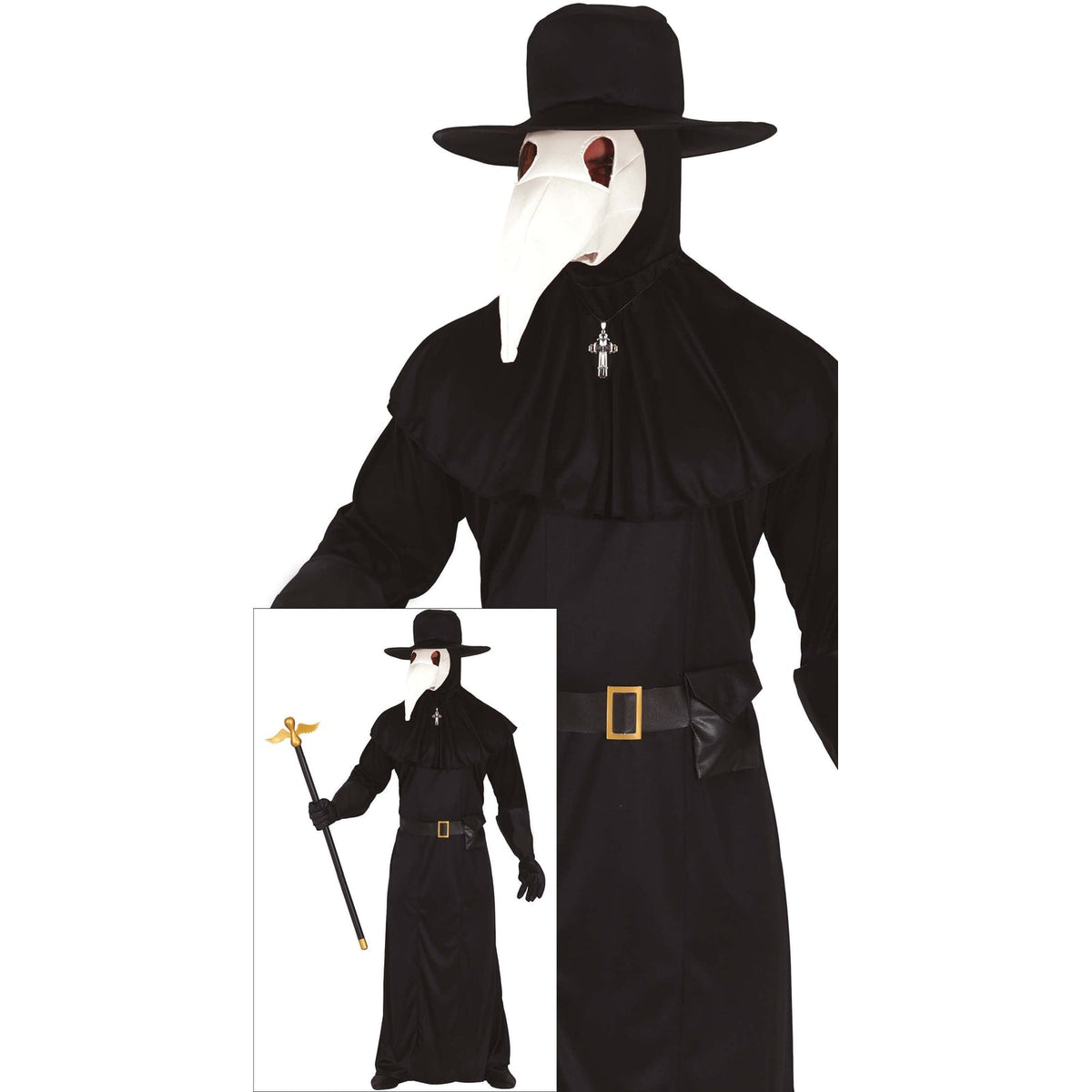 Costume de médecin de la peste, adulte