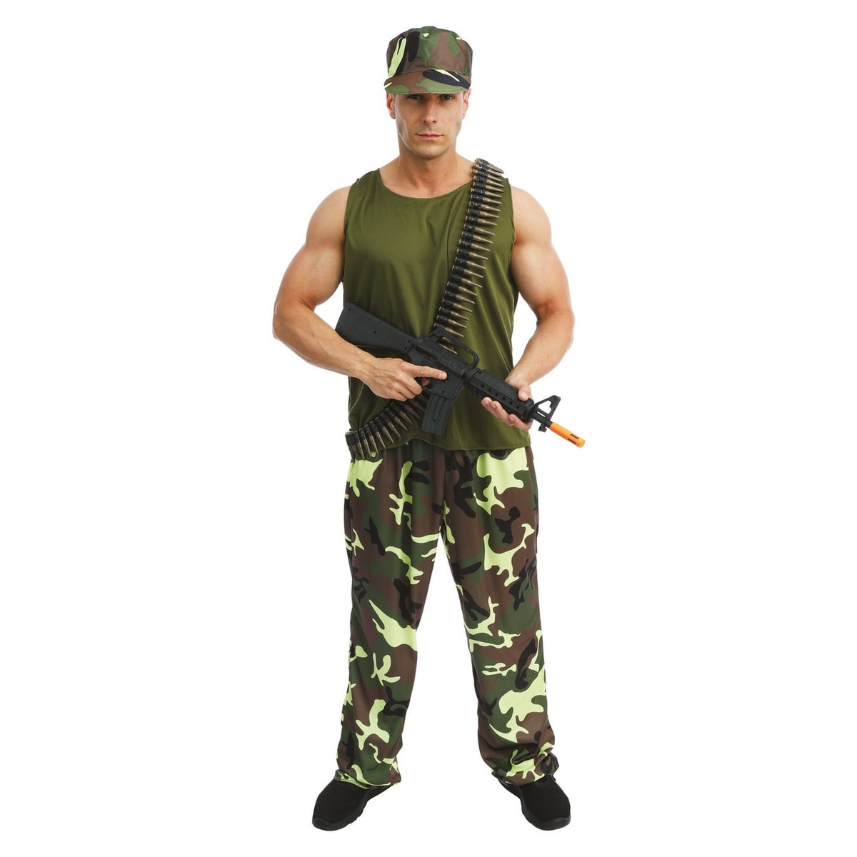 Costume de militaire camouflage, homme