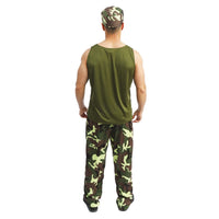 Costume de militaire camouflage, homme — vue 3
