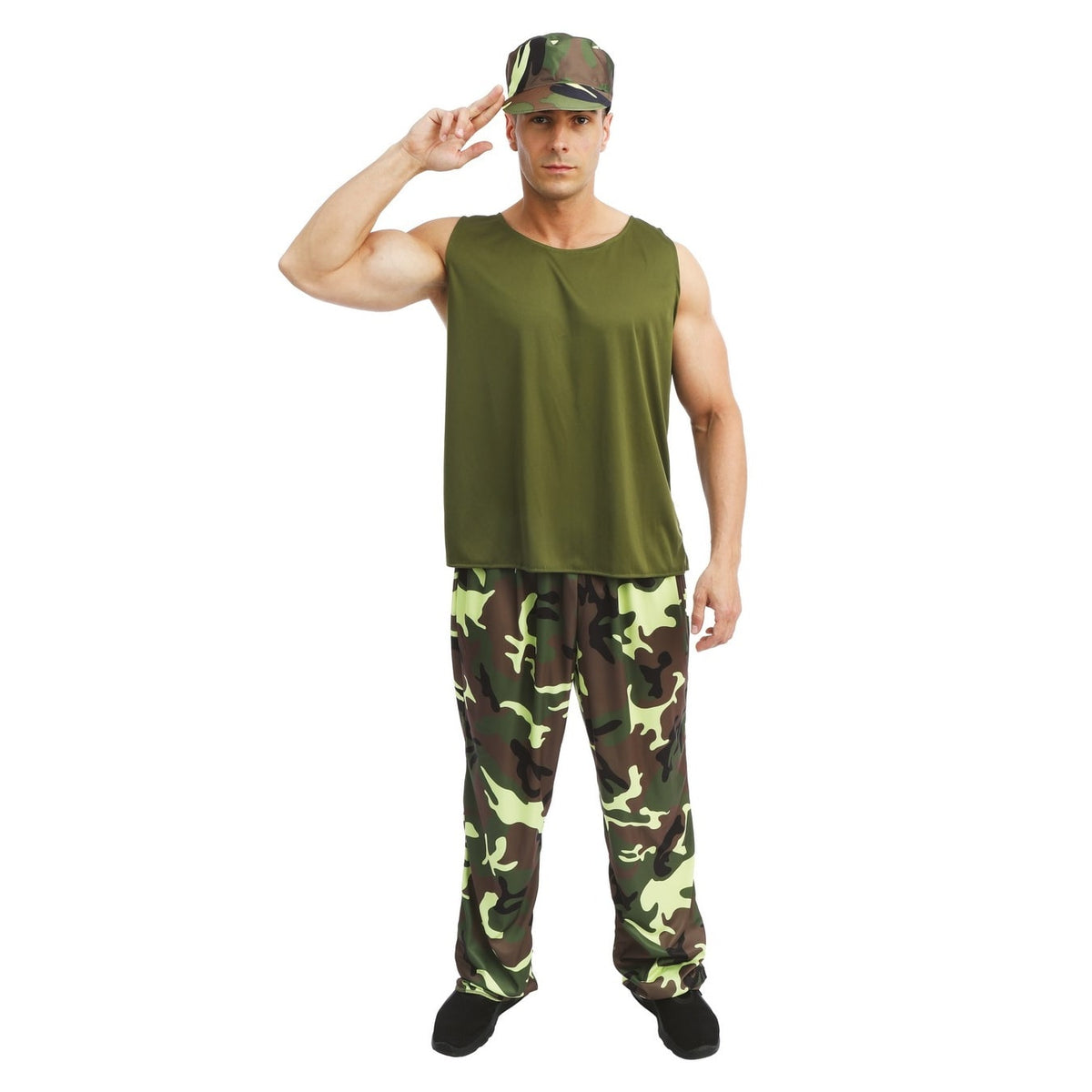 Costume de militaire camouflage, homme — vue 4