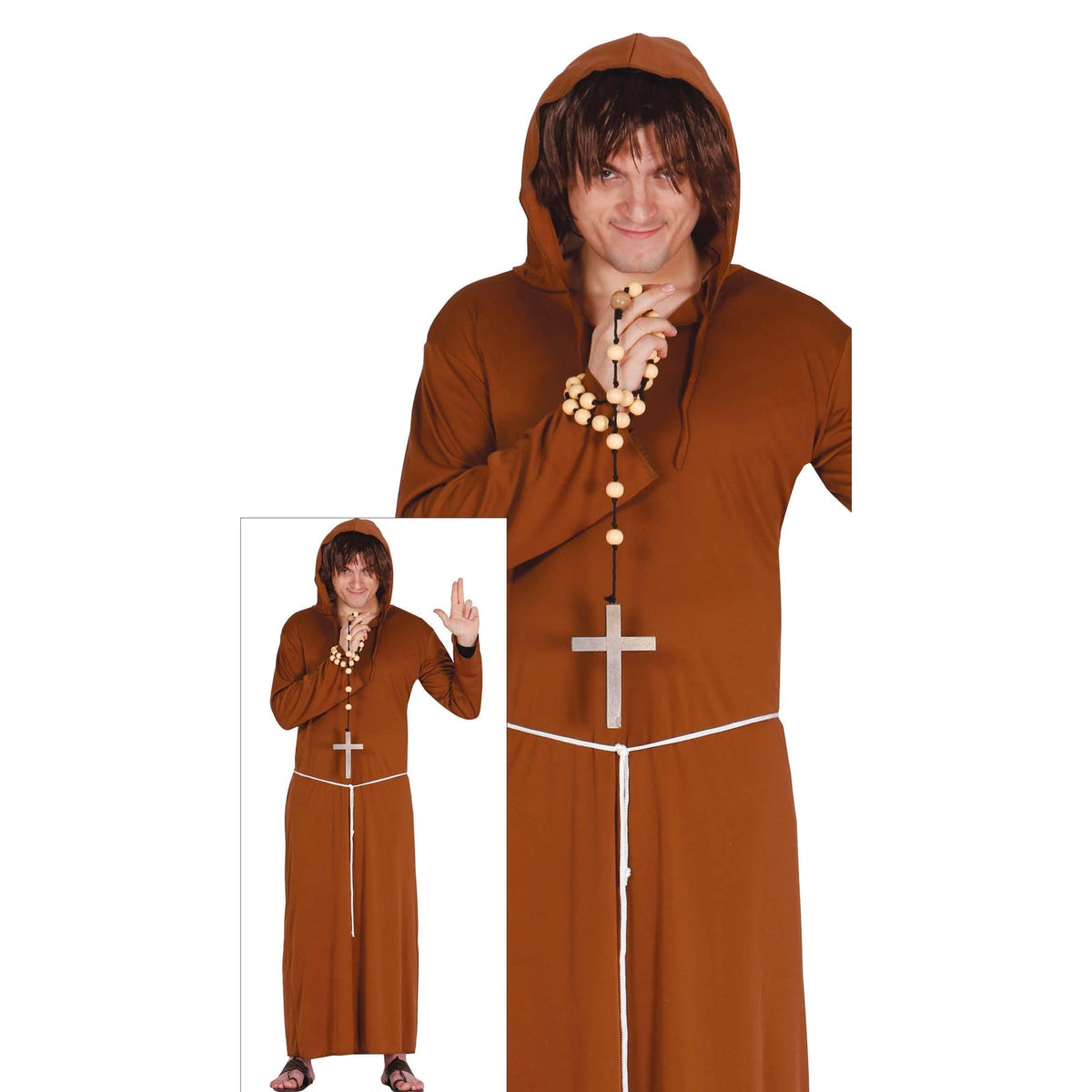 Costume de moine ou de nonne ensanglantée, homme