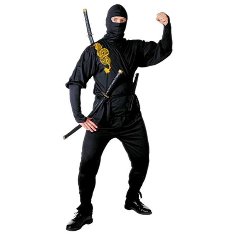 Costume de ninja noir, homme